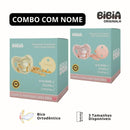 COMBO 2 Chupetas sem STRASS com Nome + Prendedores - Loja BiBia