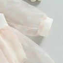 Body Infantil Manga Tule + Faixa - Loja BiBia