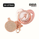 Chupeta Linda Rose Gold BIBIA™ + Prendedor Strass - Loja BiBia