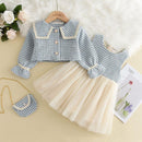 Vestido Infantil com bolsinha e cardigan - Loja BiBia