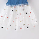Vestido Infantil Jeans Tule Estrelinha - Loja BiBia