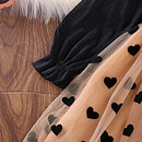 Vestido Infantil Malha Tule Coração - Loja BiBia