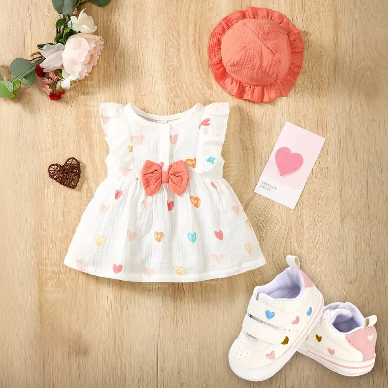 Vestido Infantil Algodãozinho + Chapéu