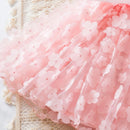 Vestido Infantil de Malha Tule Floral - Loja BiBia