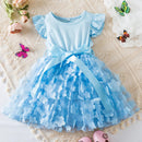 Vestido Infantil de Malha Tule Floral - Loja BiBia