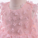 Vestido Infantil Manga Florido + Faixa - Loja BiBia