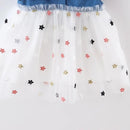 Vestido Infantil Jeans Tule Estrelinha - Loja BiBia