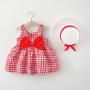 Vestido Infantil Xadrez + Chapéu - Loja BiBia