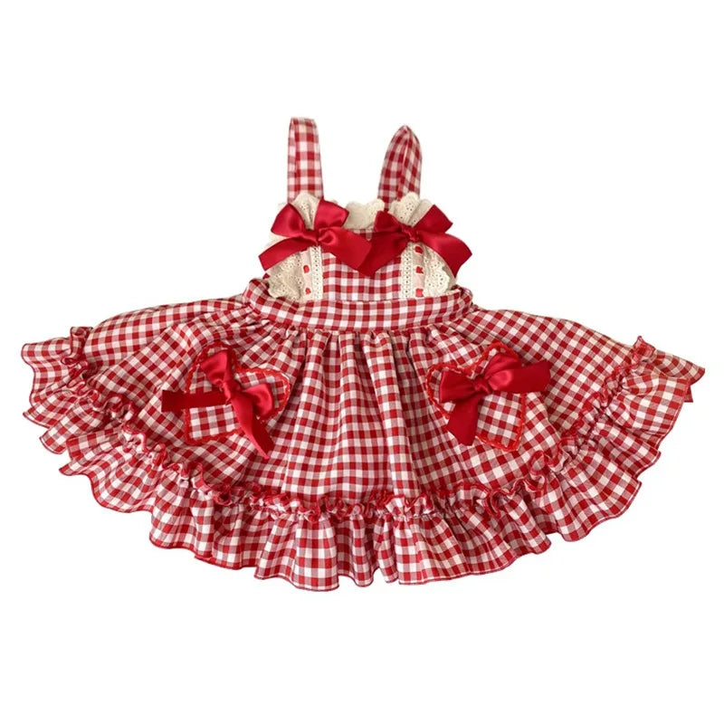 Vestido Infantil Junino Xadrez Vermelho - Loja BiBia