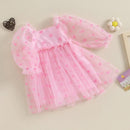 Vestido Infantill Manga Corações Asinha - Loja BiBia