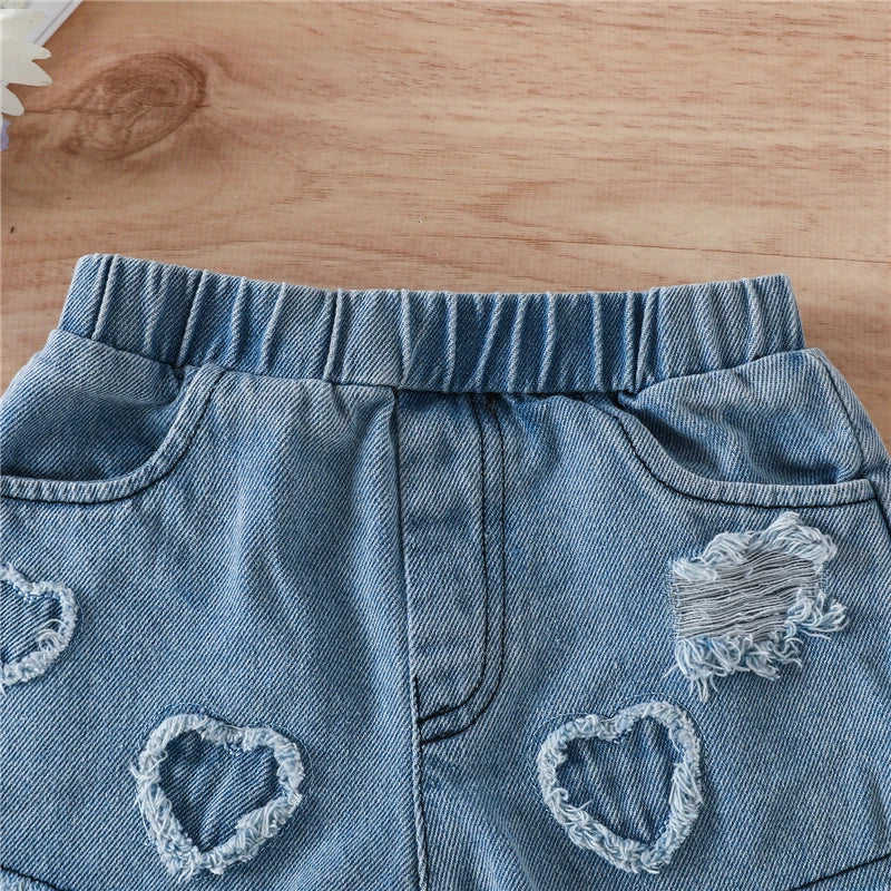 Conjunto Infantil Jeans Coração - Loja BiBia