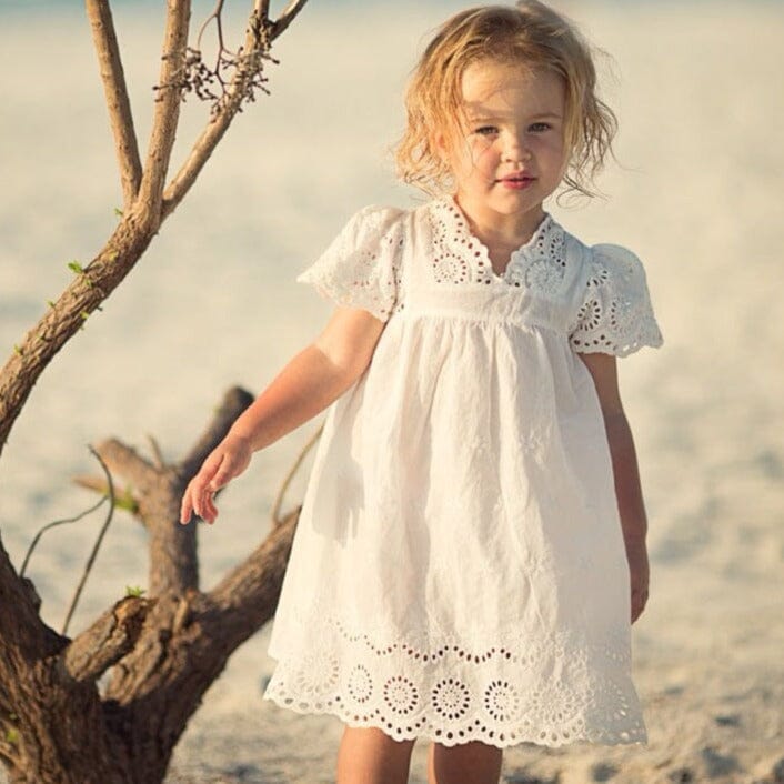 Vestido Infantil Branco Lese - Loja BiBia