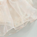 Body Infantil Manga Tule + Faixa - Loja BiBia