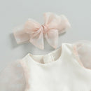 Body Infantil Manga Tule + Faixa - Loja BiBia