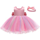 Vestido Infantil Princesa Laço + Faixa
