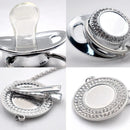 Chupeta Prata + Prendedor Inicial