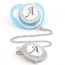 Chupeta Luxo Azul Claro Inicial + Prendedor