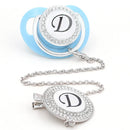 Chupeta Luxo Azul Claro Inicial + Prendedor