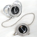 Chupeta Prata + Prendedor Inicial