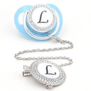 Chupeta Luxo Azul Claro Inicial + Prendedor