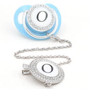 Chupeta Luxo Azul Claro Inicial + Prendedor