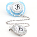 Chupeta Luxo Azul Claro Inicial + Prendedor