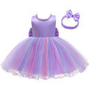 Vestido Infantil Princesa Laço + Faixa