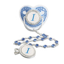 Chupeta Inicial Luxo Strass Azul