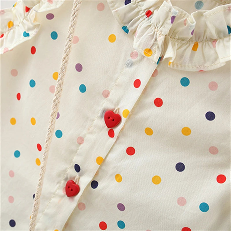 Vestido Infantil Bolinhas + Bolsinha