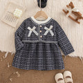 Vestido Infantil Xadrez com Laço