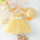 Vestido Infantil Margaridinha + Chapéu