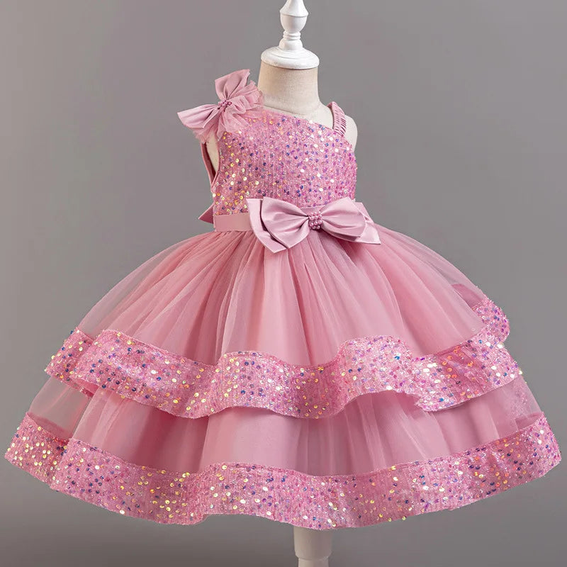 Vestido Infantil Luxo Paetê