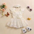 Romper Infantil Borboletinhas + Tiara