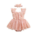 Romper Infantil Borboletinhas + Tiara