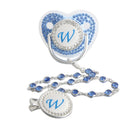 Chupeta Inicial Luxo Strass Azul