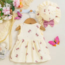 Vestido Infantil Lacinhos + Chapéu