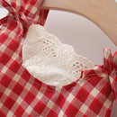 Vestido Infantil Xadrez + Chapéu