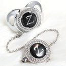 Chupeta Prata + Prendedor Inicial