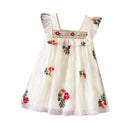 Vestido Infantil Flor Bordado