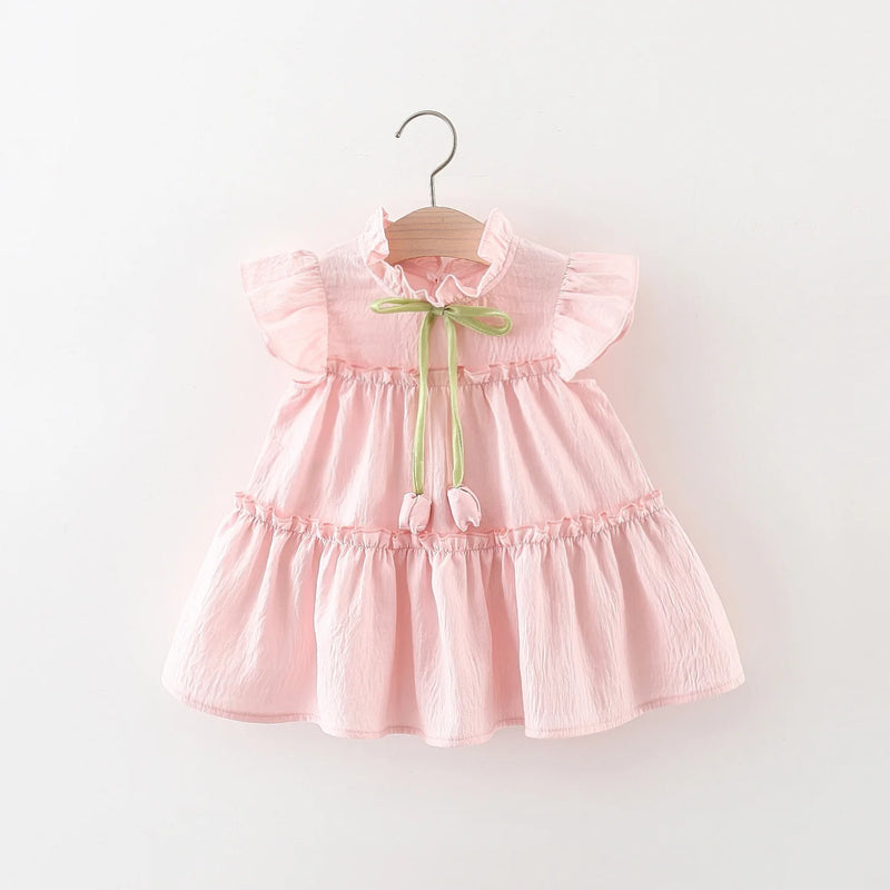 Vestido Infantil Tulipas