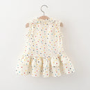 Vestido Infantil Bolinhas + Bolsinha