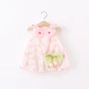 Vestido Infantil Tulipa + Bolsinha