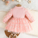 Vestido Infantil Tule Floridinho Margarida