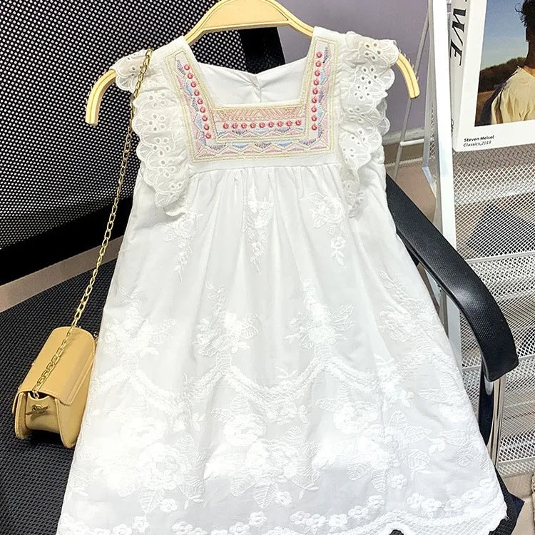 Vestido Infantil Lese Bordado