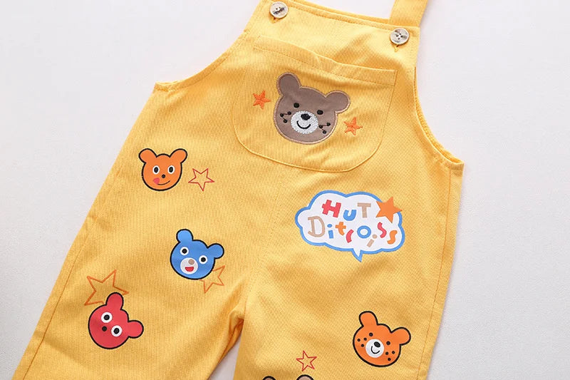 Jardineira Infantil Ursinho + Blusa
