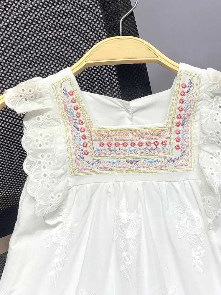 Vestido Infantil Lese Bordado