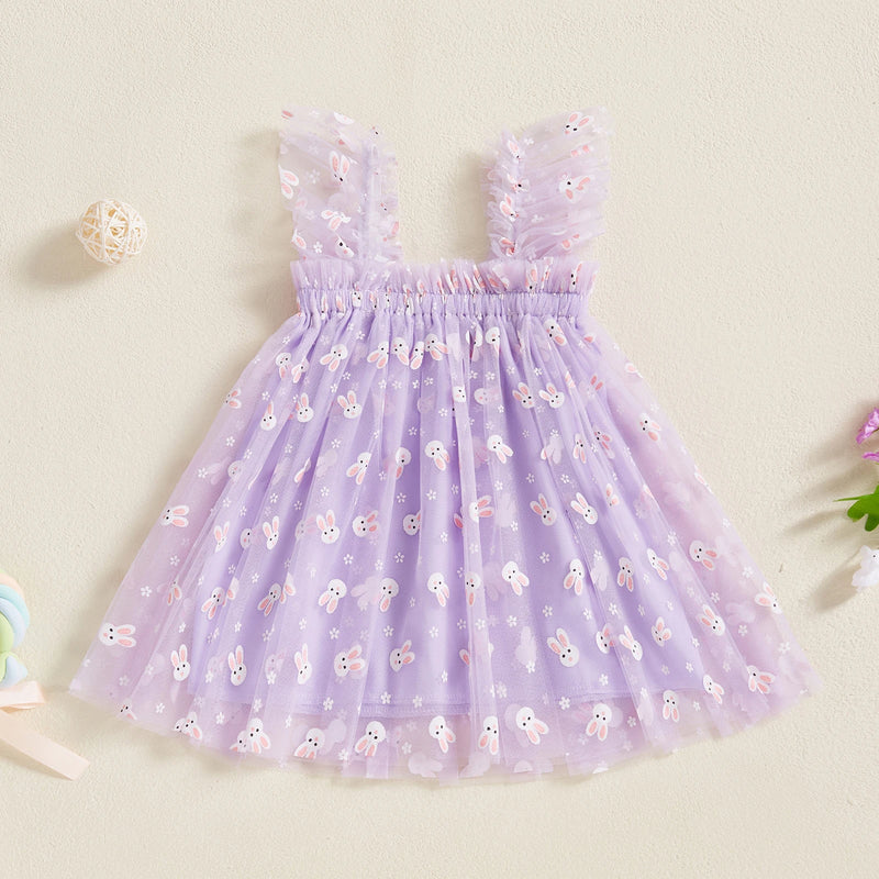 Vestido Infantil Tule de Páscoa