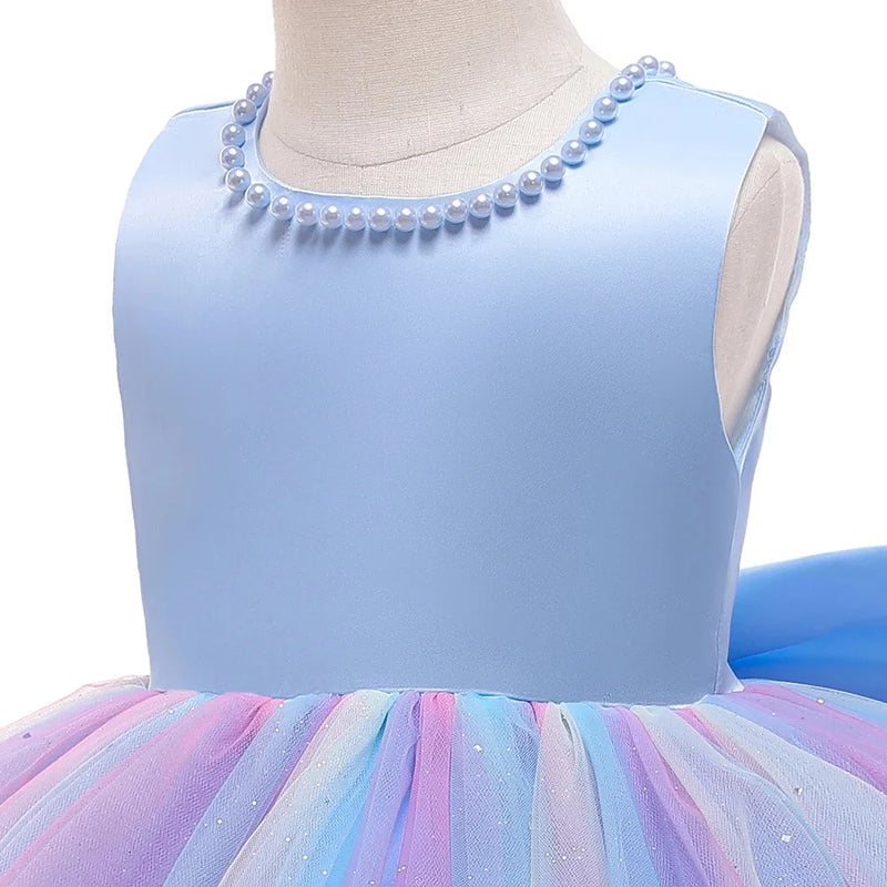 Vestido Infantil Princesa Laço + Faixa