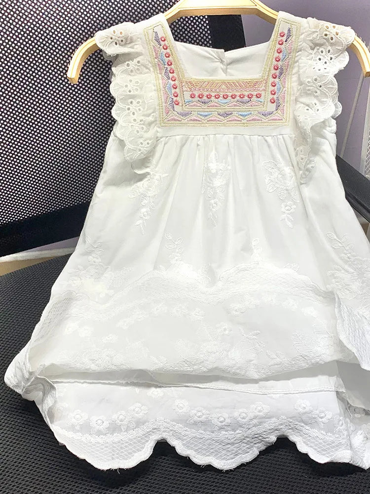 Vestido Infantil Lese Bordado - Loja BiBia