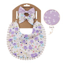 Kit Infantil Babador Florais 3 PÇS